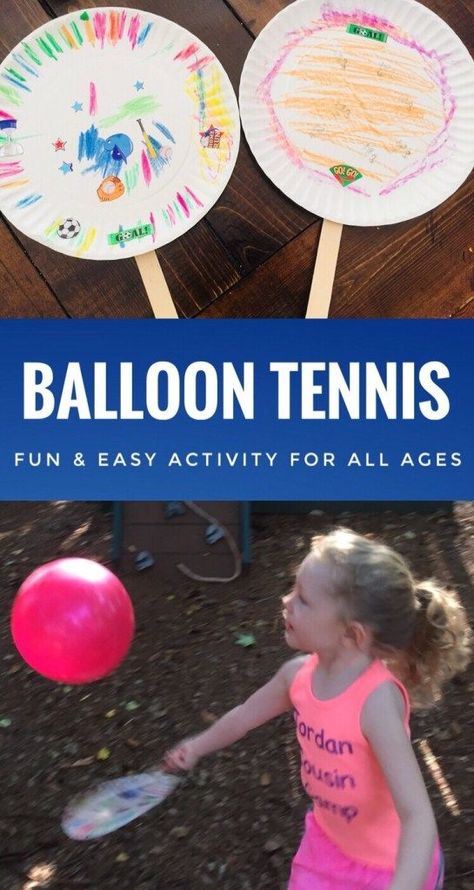 Toddler Learning Activities, Balloon Tennis, Aktiviti Prasekolah, Aktiviti Kanak-kanak, Summer Camp Activities, Easy Activities, Game For Kids, Kids Party Games, Kids' Crafts