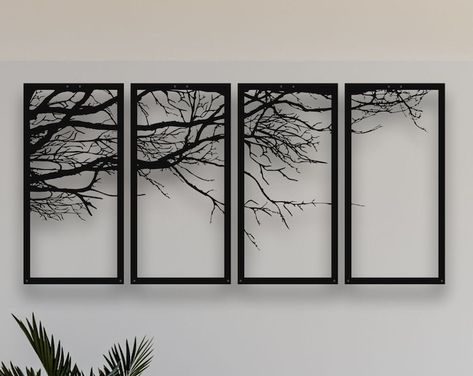 Mountain Wood Wall Art, Living Room Wall Decoration, Outdoor Metal Wall Art, Room Wall Decoration, Yoga Decor, Vertical Wall Art, Large Metal Wall Art, Metal Tree Wall Art, Tree Wall Decor