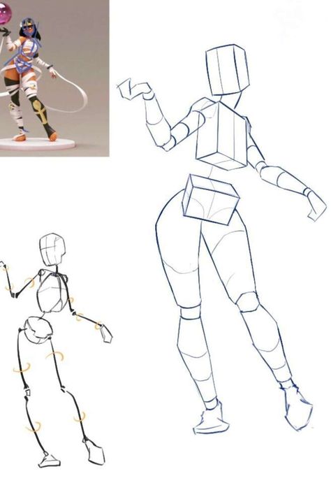 Basic Body Reference, Front Facing Art Reference, Using Computer Pose Reference, Art Practice Exercises Character Design, How To Draw Anime Figures, Anatomy Drawing Boxes, Beginner Figure Drawing, Anatomy Poses Drawing Reference, Pose Reference Figure Drawing