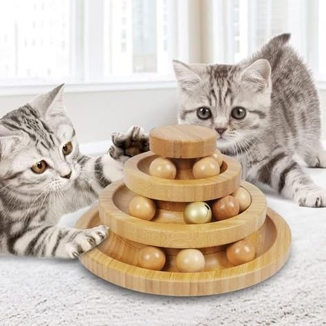 Amazon.com : DoogCat Cat Ball Track Toy,Kitty Toys Roller,3-Level Ball Tower with 9 Removable Balls,Interactive Cat Toy, DIY Circle Fun Toy for Kitten Mental Physical Exercise : Pet Supplies Physical Exercise, Cat Toy Diy, Kitty Toys, Toy Diy, Cat Ball, Kitten Toys, Track Toy, Interactive Cat Toys, Old Cats