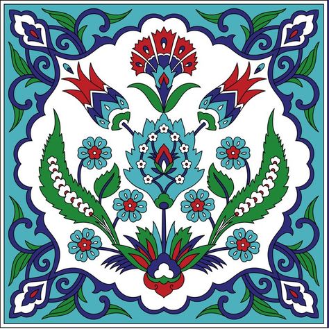Turkish Tile Pattern - Vintage iznik ceramic with tulips Pillow Sham by Patterns Journey - STANDARD SET OF 2 Patchwork, Islamic Mosaic, Tulip Pillow, Pakistan Art, Iznik Tile, Turkish Tile, Turkish Tiles, Turkish Pattern, Turkish Design