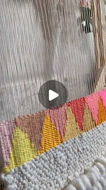 Weaving | Wall Decor | Fibre Art | Maryanne Moodie on Instagram: "Feeling like a magic genie 🧞   This harlequin design has morphed and grown over the course of a dozen years on my weaving loom.  I am always impressed and amazed to see it appear anew.   I love working with my collectors to find a new expression of my voice. A slightly different accent. A new lense through Which see myself and the world." Fibre Art, Maryanne Moodie, Weaving Wall Decor, Embroidery Textiles, Weaving Embroidery, Weaving Loom, Loom Weaving, Fiber Art, Loom