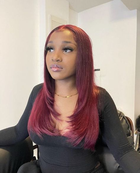 Dye Hairstyles, The Life I Want, Fav Hairstyles, Red Dye, Life I Want, Frontal Wig Hairstyles, Quick Weave Hairstyles, Dyed Hair Inspiration, Hair Techniques