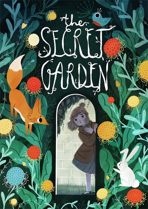 Secret Garden Illustration, Secret Garden Book, Childrens Book Cover, غلاف الكتاب, 동화 삽화, Motifs Textiles, Book Cover Illustration, Beautiful Book Covers, Vkook Fanart