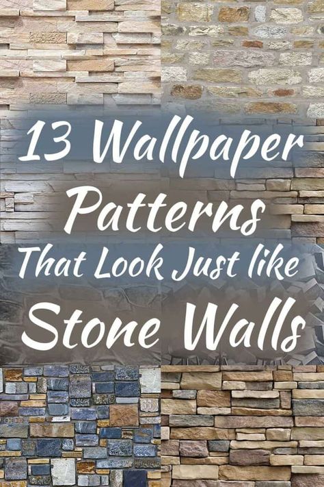 13 Wallpaper Patterns That Look Just like Stone Walls. Article by HomeDecorBliss.com #HDB #HomeDecorBliss #homedecor #homedecorideas Faux Stone Wall Interior, Brick Wallpaper Accent Wall, 3d Stone Wallpaper, Faux Rock Walls, Faux Stone Wallpaper, Stone Wallpapers, 3d Stone Wall, 13 Wallpaper, Faux Stone Walls