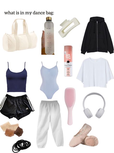 do you have somth to add to the bag? (i do contemporary dance) Outfits For Conventions, Jazz Practice Outfits, Ballet Dance Practice Outfits, Tap Dance Practice Outfits, Dance Aesthetic Clothes, Dance Practice Aesthetic Outfit, Lyrical Dance Practice Outfits, Dance Clothes Aesthetic, Outfits To Wear To Dance Practice