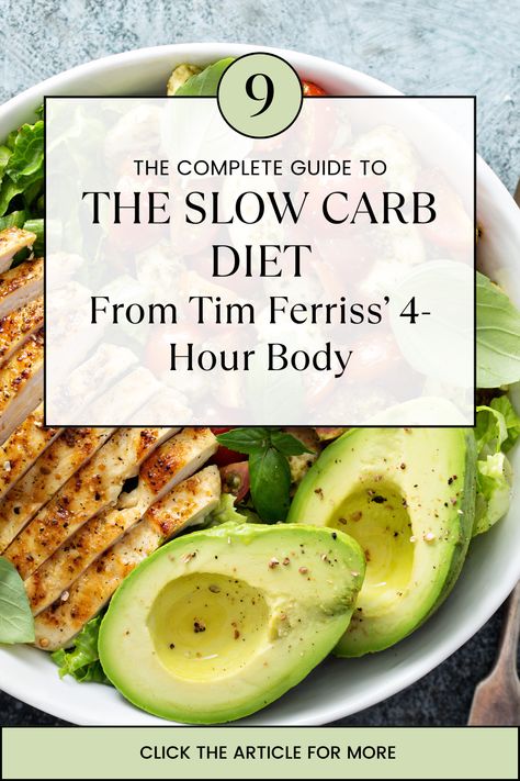 Dive into the Slow Carb Diet with Tim Ferriss and revolutionize your eating habits! This pin introduces you to the fundamentals of this effective dietary approach, designed to promote weight loss and maintain muscle without calorie counting. Learn how to make smart, sustainable food choices that can transform your health. Click through to read the full article and begin your journey to a healthier lifestyle with Tim Ferriss's guidance! Slow Burning Carbs, Benefits Of Low Carb Diet, Slow Carb Food List, Slow Release Carbs, Slow Carb Meals, Tim Ferris Slow Carb Diet Recipes, 4 Hour Body Diet Recipes, Tim Ferris Slow Carb Diet, Slow Carb Recipes 4hb Meals