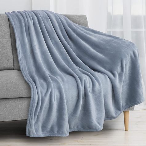 Amazon.com: PAVILIA Fleece Blanket Throw | Super Soft, Plush, Luxury Flannel Throw | Lightweight Microfiber Blanket for Sofa Couch Bed (Light Blue, 50x60 inches) : Home & Kitchen Fringe Blanket, Fringe Throw Blanket, Pom Pom Blanket, Blue Throw Blanket, Microfiber Blanket, Blanket Black, Blue Throws, Flannel Throw, Sofa Blanket