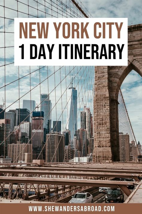 Planning to visit NYC but you will only have 24 hours in the city? No worries! Follow this one day in New York City itinerary to see the best of NYC in a day! | NYC one day itinerary | New York City one day itinerary | 1 day in NYC | NYC travel guide | New York Travel Tips | NYC travel tips | New York in a day | A day in New York City | NYC layover | New York City layover | New York one day trip | 24 hours in NYC | 24 hours in New York City | NYC things to do in a day | NYC must see attractions New York Must See, Where To Stay In Nyc, New York Day Trip, Nyc Tourist, Nyc Adventures, New York Trip Planning, Day Trip To Nyc, Day In New York City, Visit Nyc