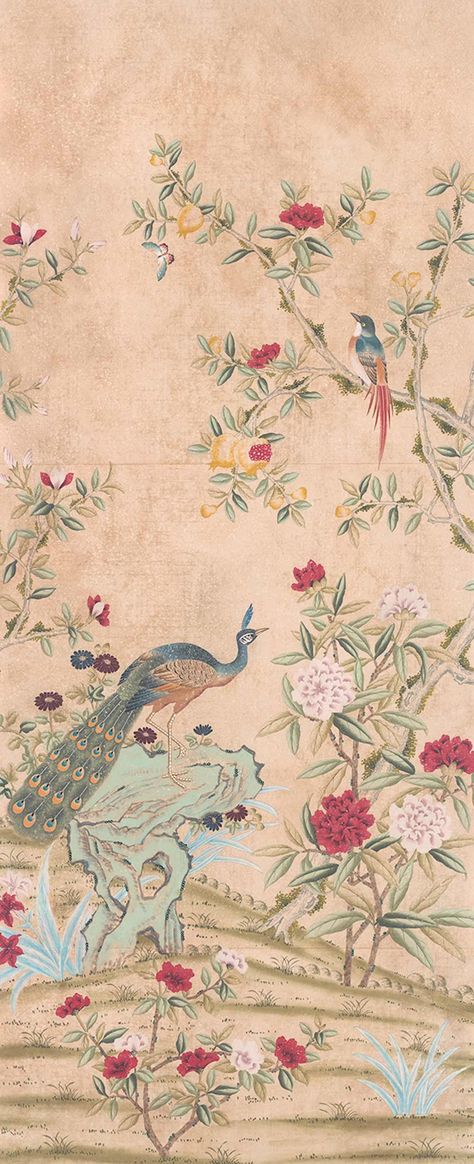 traditional folly chinoiserie wallpaper panel Exotic Wallpaper Bedroom, Chinoiserie Wallpaper Iphone, Eastern Wallpaper, Chinoiserie Aesthetic, Gold Chinoiserie Wallpaper, Desi Wallpaper, Regency Wallpaper, Chinoiserie Wallpaper Panels, Chinoiserie Panels