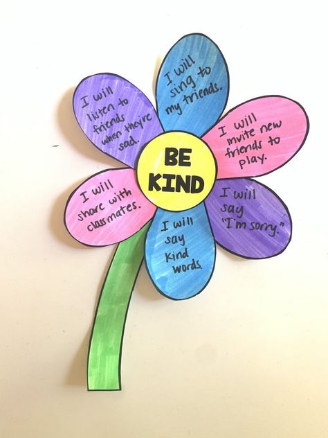 Crafts About Kindness, Kindergarten Kindness, Kindness Crafts, Kindness Activity, Kindness Lessons, Spring Crafts Preschool, Kindness Projects, Social Emotional Activities, Children's Church Crafts