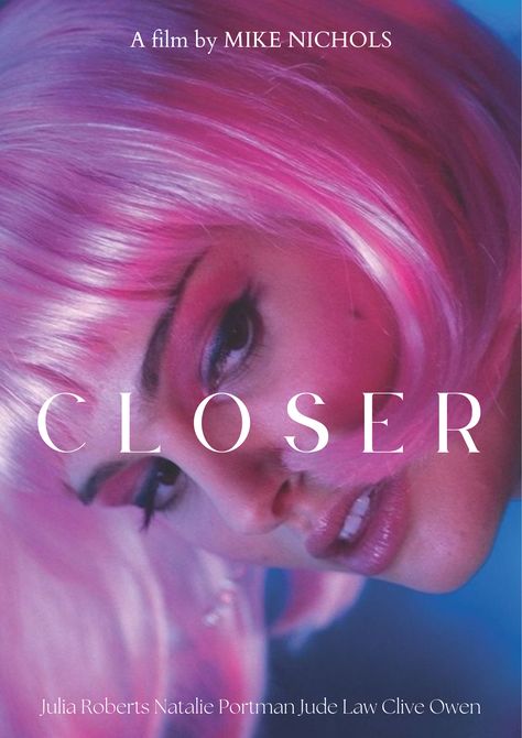 Natalie Portman Poster, Closer Movie Poster, Priscilla Movie Poster, Pink Movie Poster, 2024 Movies, Pink Film, Valentines Movies, Closer Movie, Pink Movies