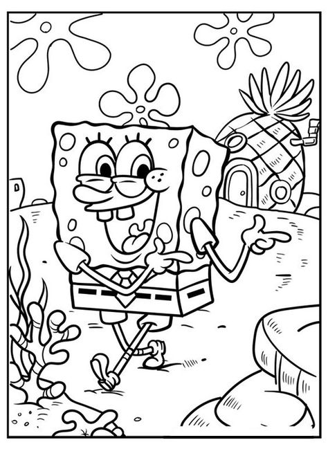 Spongebob Coloring Pages, Modele Zentangle, Planet Coloring Pages, Spongebob Coloring, Stitch Coloring Pages, Coloring Pages For Grown Ups, سبونج بوب, صفحات التلوين, Hello Kitty Coloring
