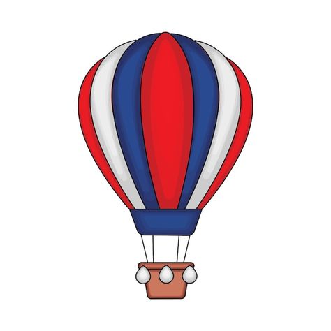 Vector blue white red hot air balloon il... | Premium Vector #Freepik #vector Red Hot Air Balloon, Hot Air Balloon Illustration, Air Balloon Illustration, Zeppelin Airship, Balloon Illustration, Crafty Creations, Illustration Vector, Zeppelin, Vector Photo