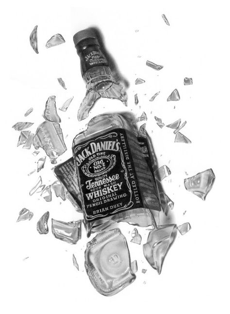 Dueysdrawings.com Ap 2d Design Portfolio, Broken Bottle, Bottle Drawing, Bottle Tattoo, Gcse Art Sketchbook, Object Drawing, 흑백 그림, Arte Inspo, Gcse Art