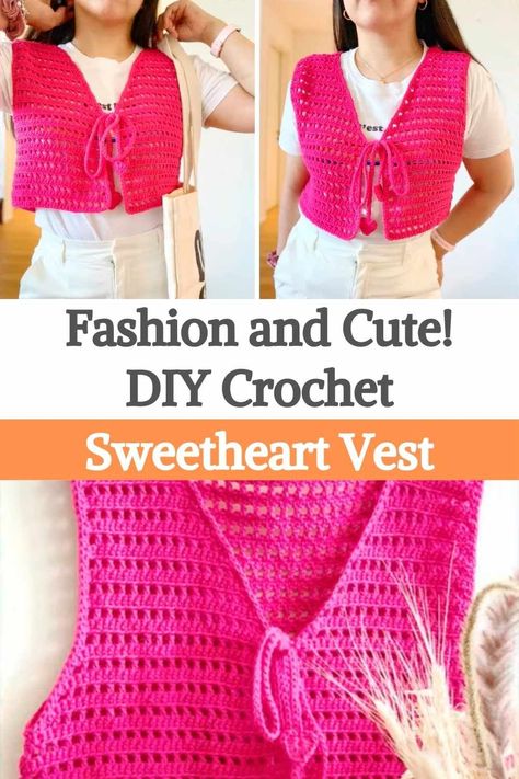 The crochet vest trend is here to stay! This video tutorial will teach you how to crochet your own vest!This warm and cozy vest is made to measure, here you will find a whole section with all the measurement references so that your vest fits you perfectly.If you want a piece of clothing to look cozy and fashionable in any season, this crochet vest will become your new favorite. V Neck Crochet Vest Pattern, Crochet Tie Vest Pattern Free, Summer Vest Crochet Pattern Free, Crochet Tie Vest, Crochet Vest Pattern Free Easy, Diy Crochet Vest, Crochet Summer Vest, Summer Vest Crochet, Easy Crochet Vest