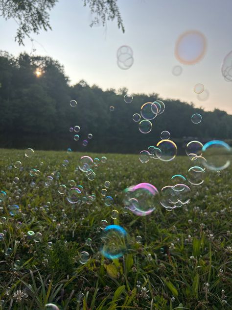 Glimmers Aesthetic, Blowing Bubbles Aesthetic, Picnic Bday, Field Party, Romanticise Life, Soft Indie, Camping Aesthetic, Sacred Geometry Art, Blowing Bubbles
