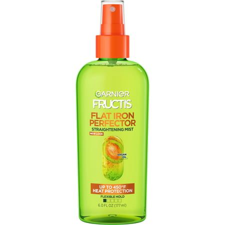 Style and protect! Get a 48 hour straight finish and heat protection for the perfect sleek style with Garnier Fructis Style Flat Iron Perfector Straightening Mist. HOW DOES IT WORK? This powerful paraben-free flat iron spray with Argan Oil from Morocco provides heat protection from your styling tools, while taming frizz to seal in smoothness and shine for a lasting, sleek finish. GET INSPIRED! Create an "Ironed Straight" look: Lightly mist over 2-inch wide sections of dry hair. Pass flat iron ov Stitch Skincare, Heat Protectant Spray, Heat Protector, Anti Frizz Hair, Summer Wishlist, Garnier Fructis, Heat Protectant, Hair Mist, Flat Iron Hair Styles