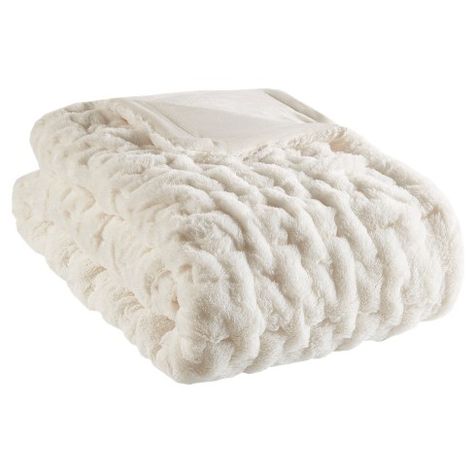 Ruched Faux Fur Throw : Target Ivory Throw Blanket, Tufted Furniture, Glamorous Decor, Faux Fur Throw Blanket, Luxury Throws, Faux Fur Blanket, Fur Throw Blanket, Cotton Throw Blanket, Fur Blanket