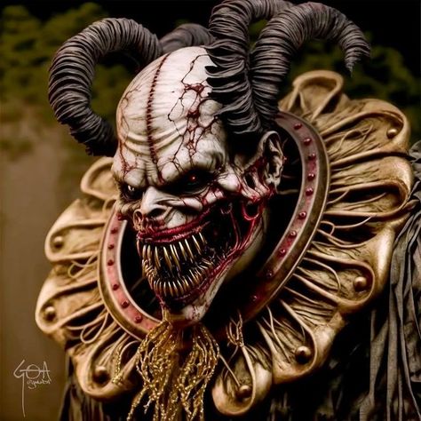 god.of.ai on Instagram: "These damn clowns won't chill out - and there's so many of them! Always more coming 🤡😈 TGIF! #tgif #clown #darkart #horrorart #tattooinspiration #godofai" Demon Clown, Paranormal Pictures, Horror Clown, Mask Horror, Clown Horror, Dark Circus, A Darker Shade Of Magic, Evil Demons, Chicano Tattoos