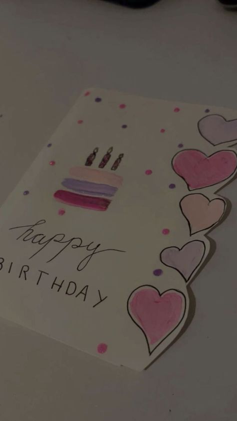 Diy Valentine's Cards For Friends, Aesthetic Pink Birthday, Birthday Card Drawing Ideas, Card Drawing Ideas, Bff Cute, Pink Birthday Card, Bff Cards, Happy Birthday Drawings, Best Friend Birthday Cards
