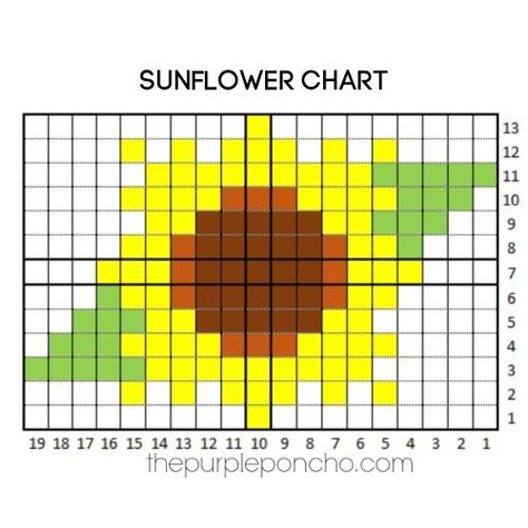 Sunflower Needlepoint Pattern, Small Cross Stitch Sunflower, Cross Stitch Sunflower Pattern, Sunflower Cross Stitch Pattern Free, Sun Flower Cross Stitch, Sunflower Cross Stitch Pattern, Sunflower Cross Stitch, Crochet Step By Step, Cross Stitch Sunflower