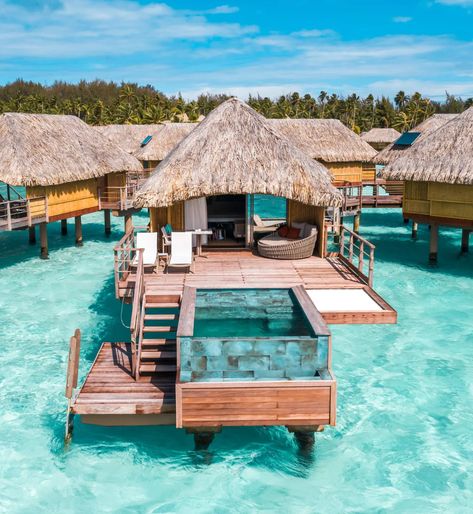 Bora Bora Vacation, Bora Bora Island, Bora Bora Resorts, Water Bungalow, 일본 패션, Dream Honeymoon, Water Villa, Best Honeymoon Destinations, Overwater Bungalows