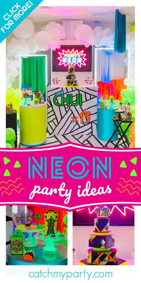 Neon Party Treats, Neon Party Food Ideas, Neon Party Food, Neon Party Foods, Birthday Neon Party, Neon Crafts, Cupcake Table, Neon Birthday Party, Summer Bbq Party