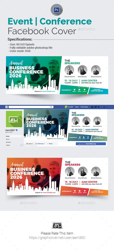 Business Event/Conference Facebook Cover - Facebook Timeline Covers Social Media Event Design Branding, Event Ideas Creative, Cover Banner Design, Event Timeline, Conference Branding, Conference Banners, Image Template, Cover Facebook, Banner Design Inspiration