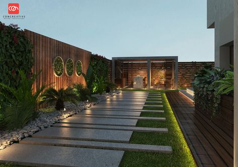 Private villa's garden's at rehab on Behance Relaxation Garden, Planning Garden, Outdoor Landscape Design, Terraced Landscaping, Roof Garden Design, Terrace Garden Design, Modern Backyard Landscaping, Rooftop Terrace Design, Gardening Landscaping