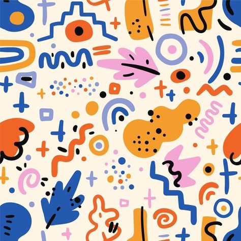 Graphic Shapes Pattern, Travel Doodles, Shapes Pattern, Abstract Graphic Design, Shapes Images, Draw Shapes, Irregular Patterns, Pattern Design Inspiration, Cartoon Wall