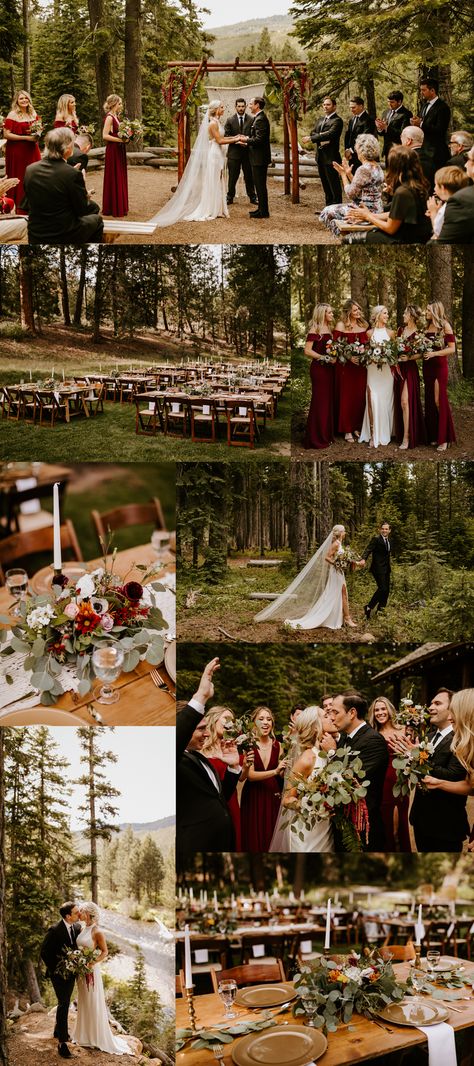 Ivory And Maroon Wedding, Wine Red Theme Wedding, Wedding Themes Maroon, Rustic Red And Black Wedding, Red And White Rustic Wedding, Red Wedding Theme Simple, Deep Red And Green Wedding, Red Summer Wedding Theme, Burgundy Forest Wedding