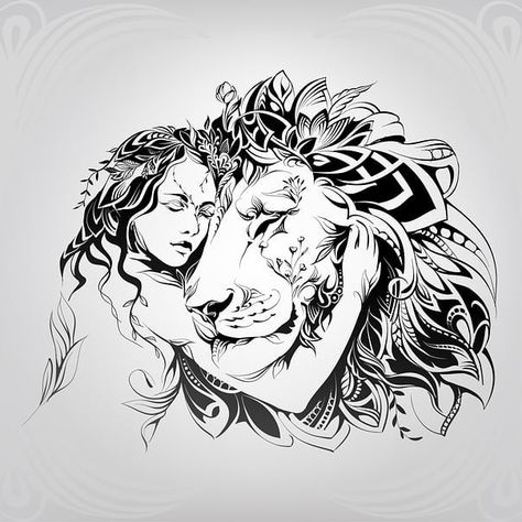 #lion#girl#woman#animal#friendship#lionking#art#artwork#nutriaaa#design#tattoo#illustration#wildanimals#wildlife#ink#predator#graphic#drawi… | Instagram Floral Pattern Painting, Female Lion Tattoo, Sketch Outline, Female Warrior Tattoo, Big Cat Tattoo, Lion Sketch, Phoenix Tattoo Design, Leo Tattoos, Gravure Laser