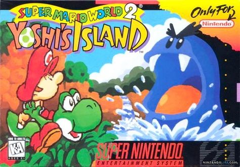 Super Mario World 2: Yoshi's Island (SNES / Super Nintendo) box art Super Nintendo Games, Dream Cast, Video Game Collection, Mario Games, Super Mario World, Island Map, Retro Video Games, Games Box, Game Boy