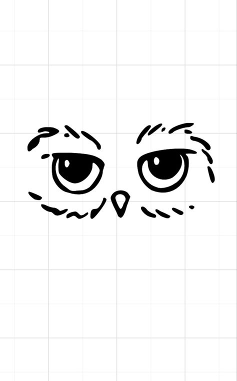 How To Draw Hedwig, Owl Harry Potter Drawing, Hedwig Drawing, Diy Hedwig, Edwige Harry Potter, Hedwig Tattoo, Hedwig Harry Potter, Cricut Ornaments, Hedwig Owl