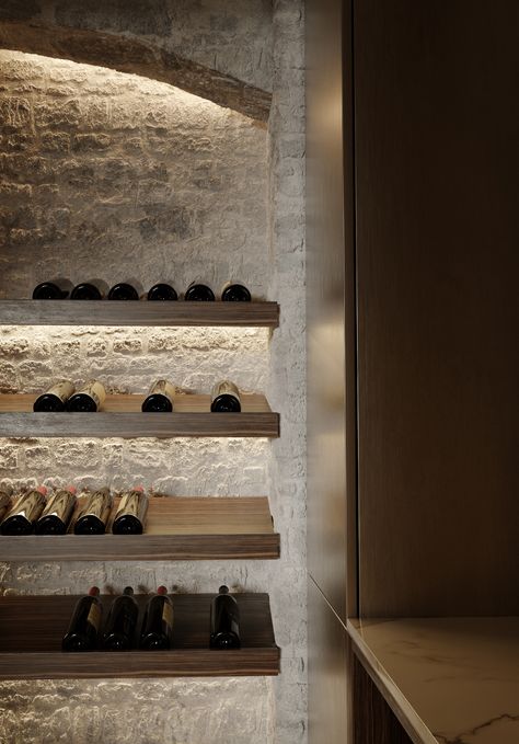 Wine Cellar Lighting, Wine Cellar Basement, Wine Cave, Home Wine Cellars, Bar A Vin, Wine Tasting Room, Wine Cellar Design, Cellar Design, Wine House