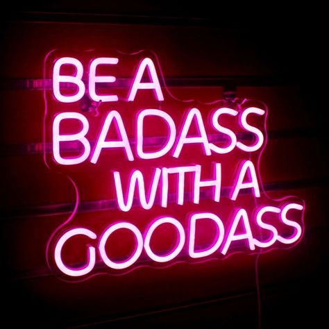 New Condition Originally $169- Offer Me! Other Lights Available! Trendy & Chic Neon Pink “Be A Badass With A Good Ass” Sign. Perfect Aesthetic For Bar, Girl Cave, Club, Kitchen/Cafe/Restaurant, Dorm, Office/Work Space, Bed/Living Room, Photo Prop, Events & Birthday Party! Lightweight & Portable 12x17” 6 Ft Usb Cable High-Quality Materials: Neon Lights Use High-Quality Flexible Silicon Led Strips And Acrylic Panels. Advanced Electrode System Energy Saving- Low Energy Consumption Long Life- Can Ex Babe Cave Ideas, Urban Outfitters Art, Office Work Space, Space Bed, Dorm Party, Bday Decor, Southwestern Home Decor, Bed Living Room, Girl Dorms