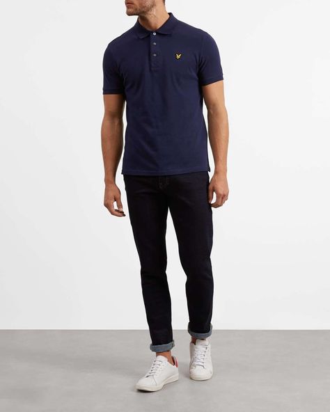 Blue Polo Outfit Men, Polo Outfit Men, Polo Shirt Outfit Men, Plain Polo Shirt, Navy Pants Men, Plain Polo Shirts, Polo Shirt Outfits, Navy Polo Shirt, Polo Outfit