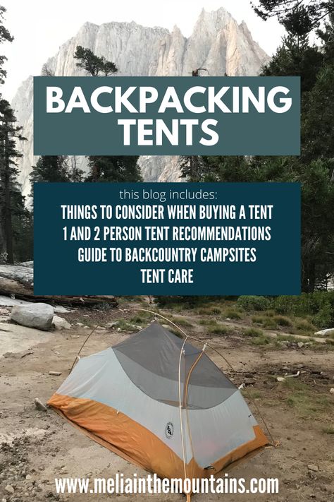 This blog includes 1 and 2 person backpacking tent recommendations, things to consider when buying a backpacking tent, how to find a backcountry campsite, and how to take care of your backpacking tent. Whether you're a beginner backpacker purchasing your first backpacking tent or youre an experienced hiker looking to upgrade your backpacking gear, this blog post has everything you'll need to know! #backpacking #tents Camping Survival, Backpacking Gear, Camping Hacks, Backpacking Tents 2 Person, Best Backpacking Tent, North Country Trail, 2 Person Tent, Backpacking Tent, North Country
