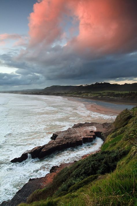 Pink Muriwai by chrisgin.deviantart.com on @DeviantArt Shutter Speed, Outdoor Photography, Nature, Muriwai Beach, Beach New Zealand, Beautiful Travel Destinations, New Zealand Travel, Heaven On Earth, Amazing Places