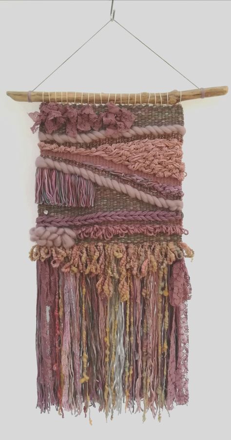 Woven Wall Hanging Pattern, Finger Weaving, Weaving Loom Diy, Fiber Art Wall Hanging, Yarn Wall Art, Weaving Wall Hanging, Weaving Yarn, Woven Wall Art, Weaving Projects