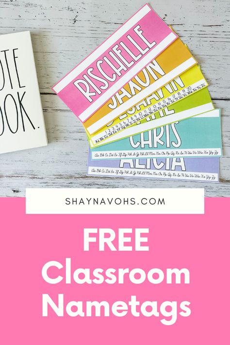 Name Tags Preschool, Name Tags For Cubbies, Cubby Tags Preschool, Kindergarten Name Tags, Classroom Labels Printables, Preschool Name Tags, Cubby Name Tags, Free Classroom Decor, Name Activities Preschool