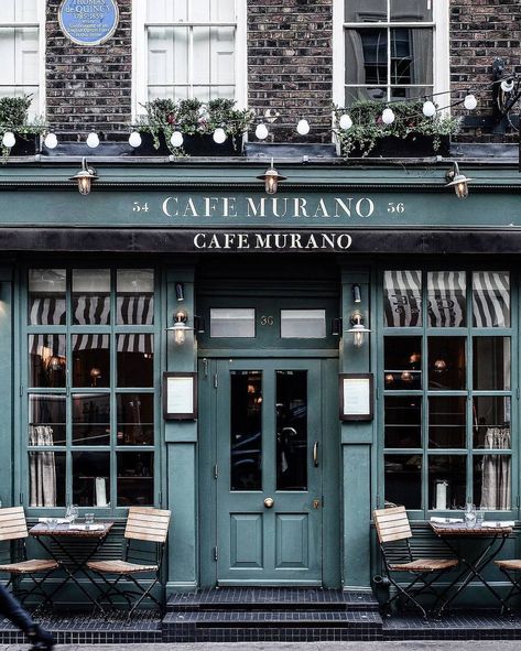 Dans mes rêves discovered by Victoria Elek on We Heart It Cafe Murano, Vintage Coffee Shops, Cafe Exterior, Bakery Shop Design, Shop Facade, Building Aesthetic, Storefront Design, Coffee Shop Aesthetic, Cafe Shop Design