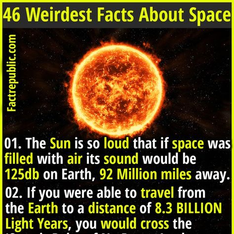 KNOWLEDGE EDUCATION WTFFACT WEIRD RARE Facts About Universe, Outer Space Facts, Facts About Space, Science Facts Mind Blown, Facts About Earth, Youtube Facts, Fact Republic, Astronomy Facts, Astronomy Science