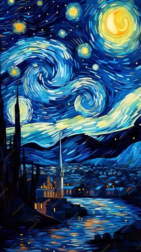 Pintura Van Gogh, Van Gogh Aesthetic, Van Gogh Wallpaper, Van Gogh Pinturas, Van Gog, Van Gogh Arte, Stary Night, Imagination Art, Art Van