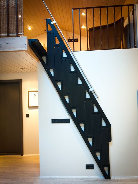 Folding Staircase, Foldable Stairs, Retractable Stairs, Retractable Ladder, Folding Stairs, Asma Kat, Small Staircase, Attic Ladder, Tiny House Stairs