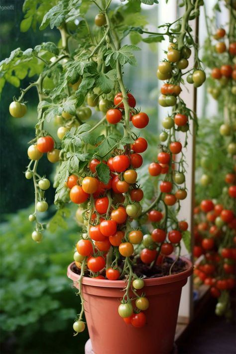 Growing Grape Tomatoes In Pots, Cherry Tomatoes Plant, How To Grow Cherry Tomatoes In A Pot, Cherry Tomato Garden, Growing Cherry Tomatoes In Pots, How To Grow Cherry Tomatoes, Cherry Tomato Plants Growing Tips, Roma Tomatoes Growing, Cherry Tomato Growing