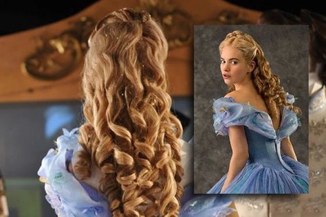 Cinderella Cinderella Hair Styles, Cinderella Prom Hair, Cinderella Hairstyle Prom, Princess Hairstyles For Prom, Prince Hairstyles, Yule Ball Hairstyles, Cinderella Hairstyle, Disney Hairstyles, Cinderella Hair