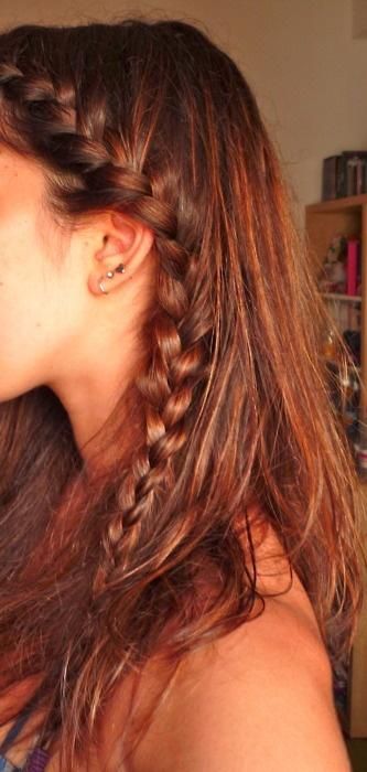 French sided braid Side French Braids, Beautiful Braids, Side Braid, Good Hair Day, French Braid, Love Hair, Hair Today, Hair Dos, Gorgeous Hair