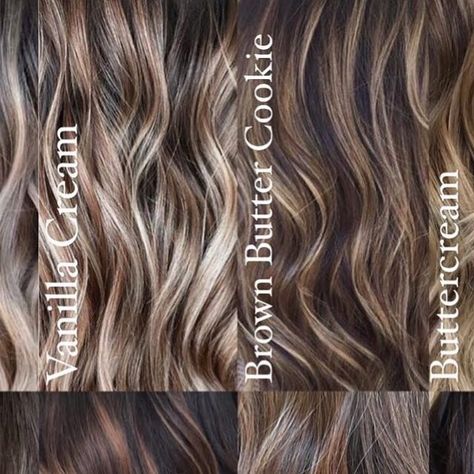 Madison Fly-Carlisle on Instagram: "🚨FORMULAS BELOW: 

My top 8 formulas for the perfect blend with a deeper base. These formulas will be for client that you’re looking to tone the highlights against a deeper base whether natural or colored. 

Cream + Sugar: 
9V, 9NB, 10P

Vanilla Cream: 
9V, 9M, 9G

Brown Butter Cookie:
8V, 9M, 8GI

Buttercream:
9V, 9G, a drop of 8GI

Peanut Butter Swirl: 
7M, 7NB, 8NA, 8V

NGinger Twist: 
7NB, 8GI, a drop of 6RB and 7C

Coffee + Cream:
7NB + 8GI with a drop of 7M

Chocolate Caramel: 
5N, 6NB, 6NA

Need more formula resources, follow the link in my bio to purchase one of my E-Booke! 🖤 

#redken #redkenobsessed #redkenshadeseq #redkencolor #ittakesapro #behindthechair #tonerformula #fallhaircolor #fallhaircolors #fallhairtrends #colorchart #haircolorchar Toner For Brown Hair, Cool Brown Hair, Brown Butter Cookies, Hair Toner, Redken Shades, Redken Color, Natural Highlights, Hair Color Chart, Redken Shades Eq